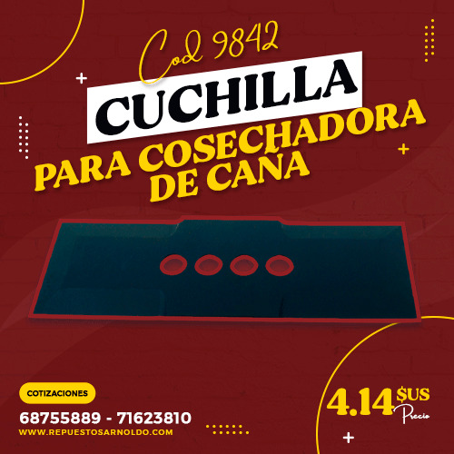 CUCHILLA PARA COSECHADORA DE CAÑA